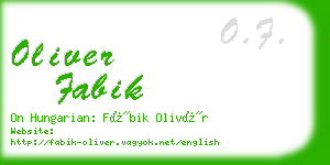 oliver fabik business card